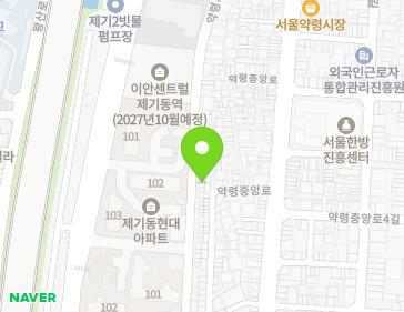 서울특별시 동대문구 약령서길 40 (제기동) 지도