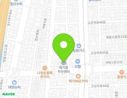 서울특별시 동대문구 약령시로 71 (제기동, 제기동주민센터) 지도