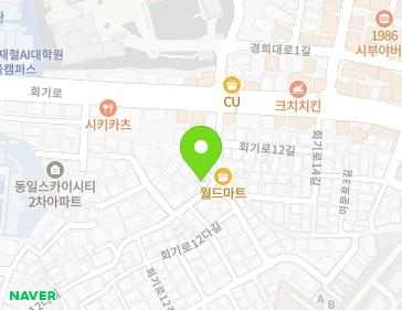 서울특별시 동대문구 회기로12나길 4 (회기동, 레지던스k) 지도