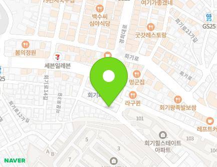 서울특별시 동대문구 이문로3길 54 (회기동, 회기동분회경로당) 지도