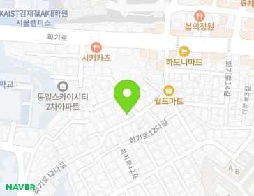 서울특별시 동대문구 회기로12나길 14 (회기동, 황제빌라) 지도