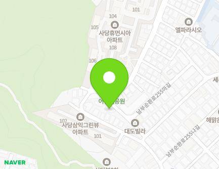 서울특별시 동작구 남부순환로255라길 9 (사당동, 강남드리움5차) 지도