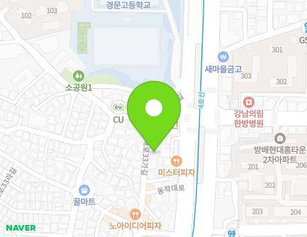 서울특별시 동작구 동작대로33가길 22 (사당동, 경문빌라) 지도