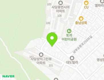 서울특별시 동작구 남부순환로255라길 12 (사당동, 동원빌라) 지도