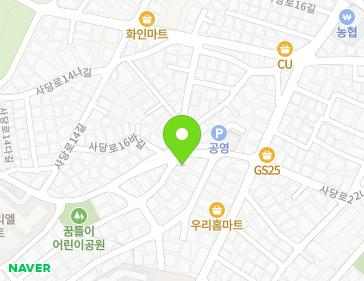 서울특별시 동작구 사당로16아길 13 (사당동, 삼성로즈빌) 지도