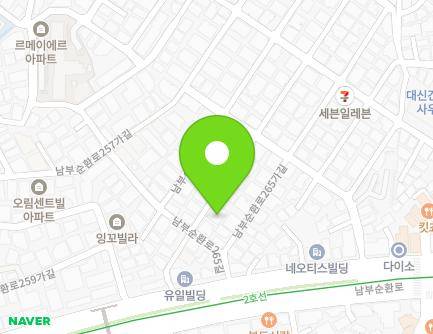 서울특별시 동작구 남부순환로263길 10 (사당동, 성창그린빌라) 지도