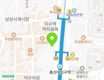 서울특별시 동작구 동작대로 119 (사당동) 지도