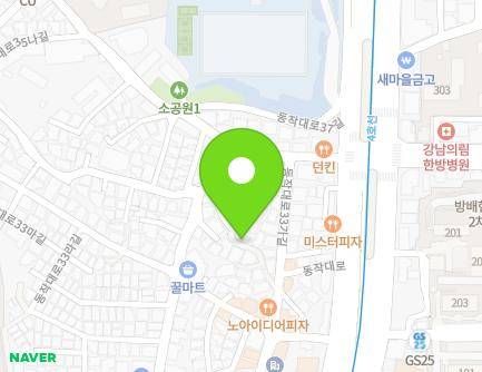 서울특별시 동작구 동작대로33나길 12 (사당동) 지도