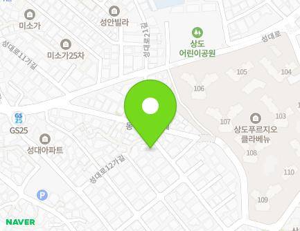 서울특별시 동작구 성대로12가길 15-10 (상도동) 지도