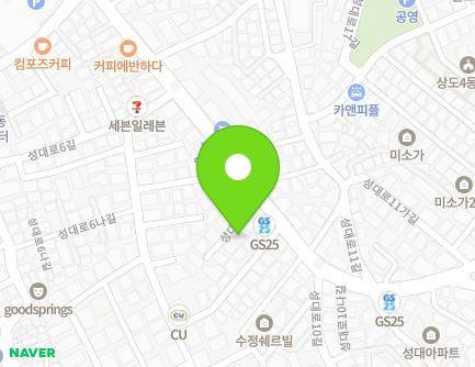 서울특별시 동작구 성대로 58-7 (상도동, 화이트) 지도