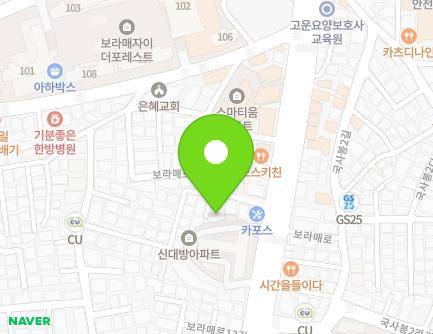 서울특별시 동작구 보라매로15길 11-1 (신대방동, 더브라운) 지도