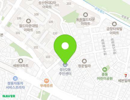 서울특별시 마포구 월드컵북로30길 22 (성산동, 성산2동주민센터) 지도