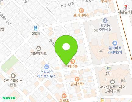 서울특별시 마포구 양화로1길 38 (합정동, 대운행복아파트) 지도