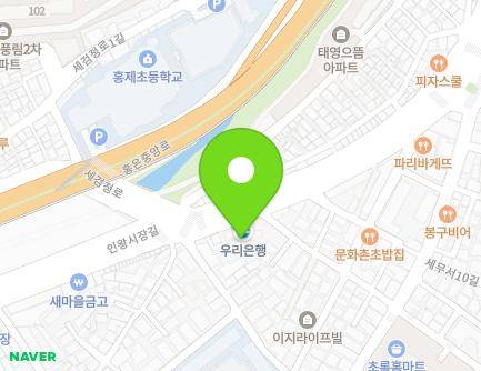 서울특별시 서대문구 세검정로 36 (홍제동, 우리은행) 지도