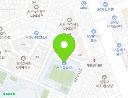 서울특별시 서초구 반포대로13길 48 (서초동, 서초중학교) 지도
