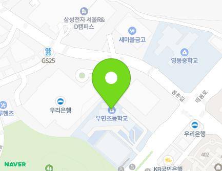 서울특별시 서초구 태봉로 59 (우면동, 우면초등학교) 지도