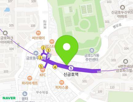 서울특별시 성동구 행당로 6 (금호동1가, 신세계오피스텔) 지도