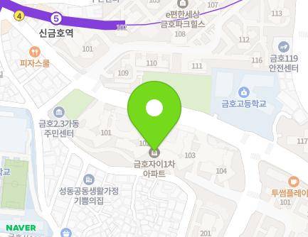 서울특별시 성동구 금호로 117 (금호동2가, 금호자이1차) 지도