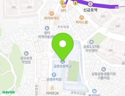 서울특별시 성동구 무수막길 69 (금호동2가, 금호초등학교) 지도