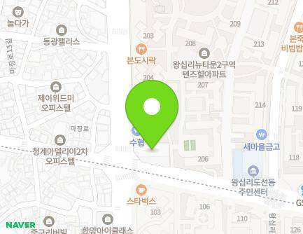 서울특별시 성동구 마장로 125 (상왕십리동, 천리교혜성교회) 지도