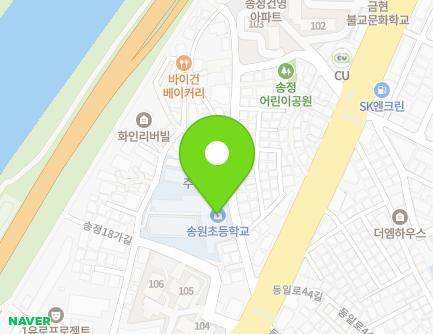 서울특별시 성동구 동일로43길 9 (송정동, 송원초등학교) 지도