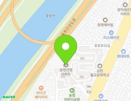 서울특별시 성동구 동일로 263 (송정동, 송정동건영아파트) 지도