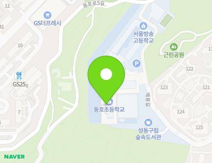 서울특별시 성동구 매봉길 49-35 (옥수동, 동호초등학교) 지도