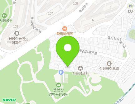 서울특별시 성동구 독서당로60길 11 (응봉동) 지도