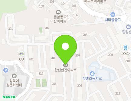 서울특별시 성북구 성북로4길 52 (돈암동, 한신한진아파트) 지도
