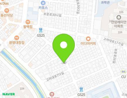 서울특별시 성북구 고려대로11길 47 (안암동1가, 원당빌딩) 지도