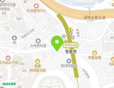 서울특별시 성북구 아리랑로 117-7 (정릉동) 지도
