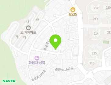 서울특별시 성북구 종암로19라길 18 (종암동, 비쥬빌라) 지도