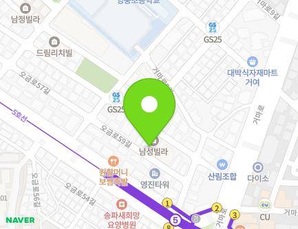 서울특별시 송파구 오금로59길 3-12 (거여동, 해피데이Ⅲ) 지도