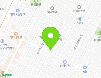 서울특별시 송파구 백제고분로48길 21 (방이동) 지도