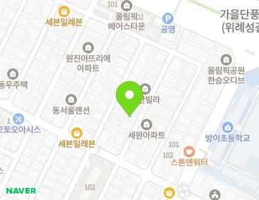 서울특별시 송파구 위례성대로8길 16 (방이동, 다온빌) 지도