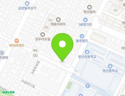 서울특별시 송파구 가락로36길 17 (방이동, 골든힐) 지도