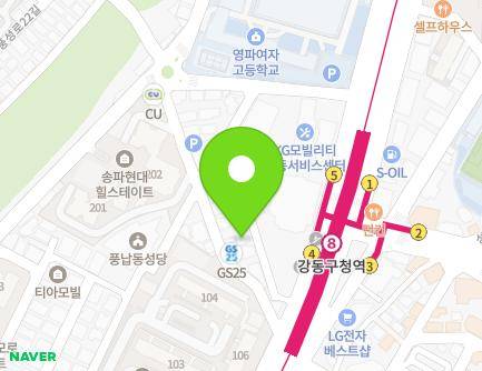 서울특별시 송파구 올림픽로 537-13 (풍납동, 한가람) 지도