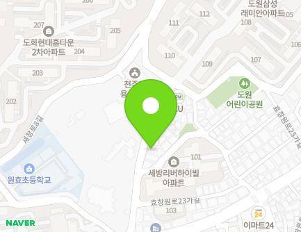 서울특별시 용산구 효창원로15길 26 (산천동, 청나빌라) 지도