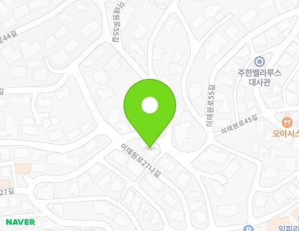 서울특별시 용산구 이태원로27나길 7 (이태원동, 태국대사관) 지도
