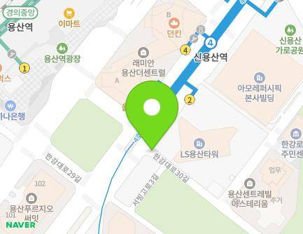서울특별시 용산구 한강대로30길 1 (한강로2가, 가로판매대) 지도