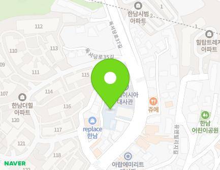 서울특별시 용산구 독서당로 123-6 (한남동, 서울독일학교) 지도