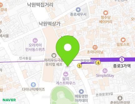 서울특별시 종로구 종로17길 50 (낙원동, 조양빌딩) 지도