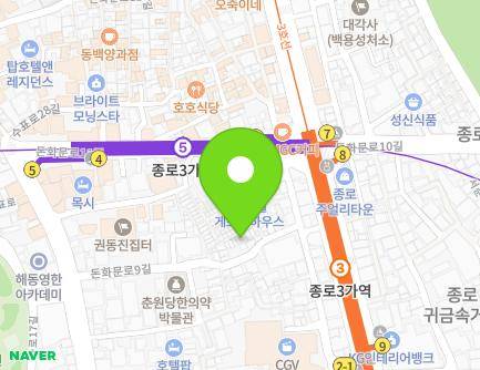 서울특별시 종로구 돈화문로9가길 10 (돈의동) 지도