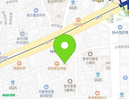 서울특별시 종로구 난계로29길 31 (숭인동) 지도