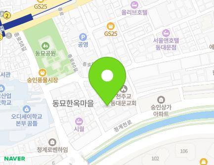 서울특별시 종로구 난계로25길 64 (숭인동) 지도