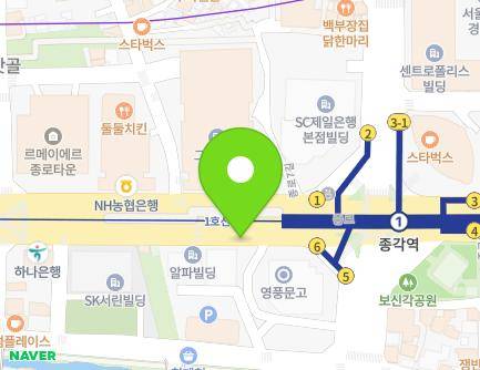 서울특별시 종로구 종로 38-2 (종로1가, 가로판매대) 지도