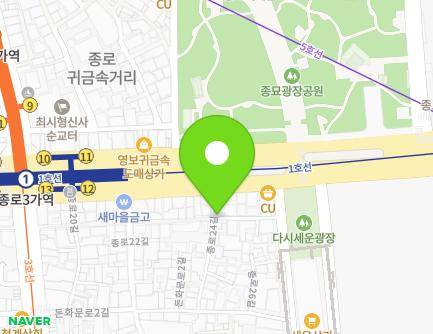 서울특별시 종로구 종로24길 3 (종로3가) 지도
