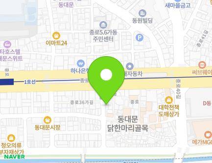 서울특별시 종로구 종로38길 5 (종로5가) 지도