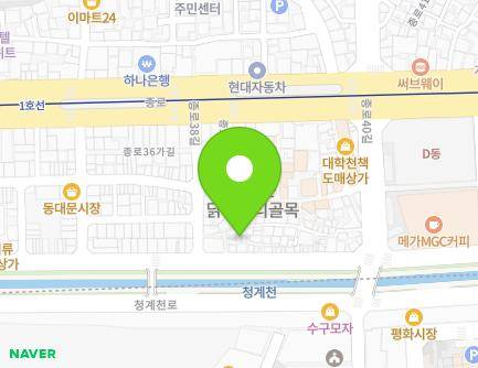 서울특별시 종로구 종로40나길 25 (종로5가) 지도