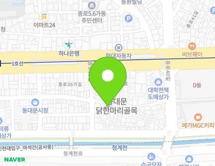 서울특별시 종로구 종로40가길 23 (종로5가) 지도